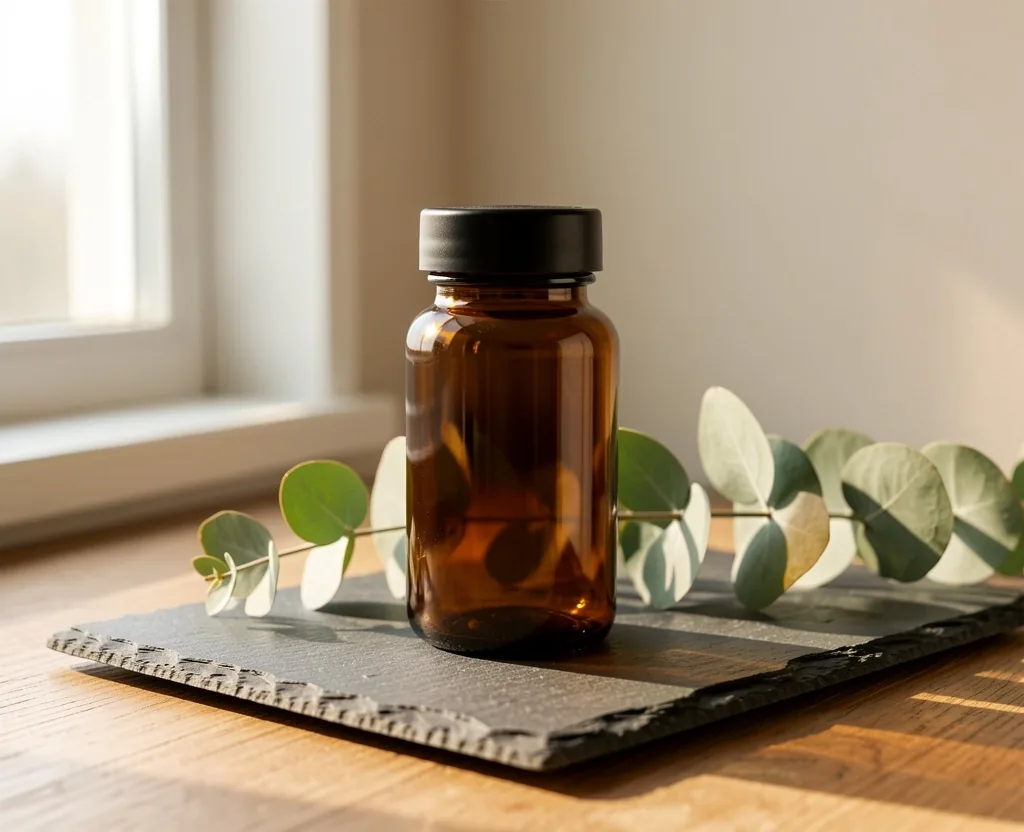 Natural supplement bottle for men's daily routine